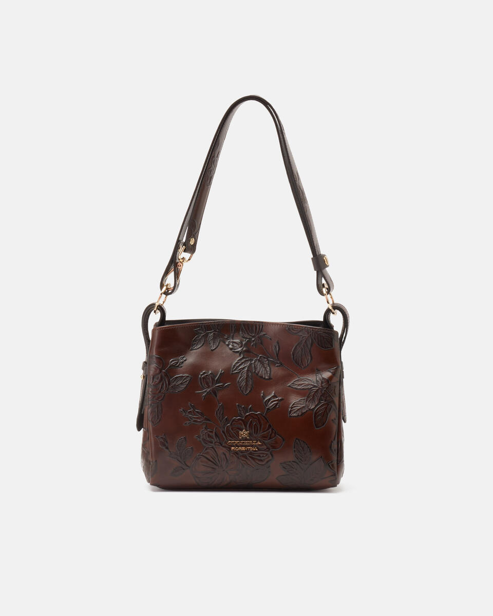 Small hobo bag Mahogany  - Shoulder Bags - Women's Bags - Bags - Cuoieria Fiorentina