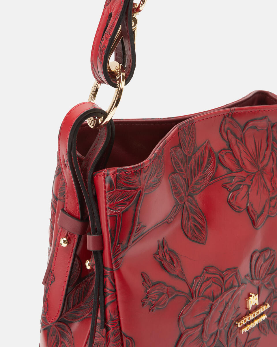 Small hobo bag Red  - Shoulder Bags - Women's Bags - Bags - Cuoieria Fiorentina
