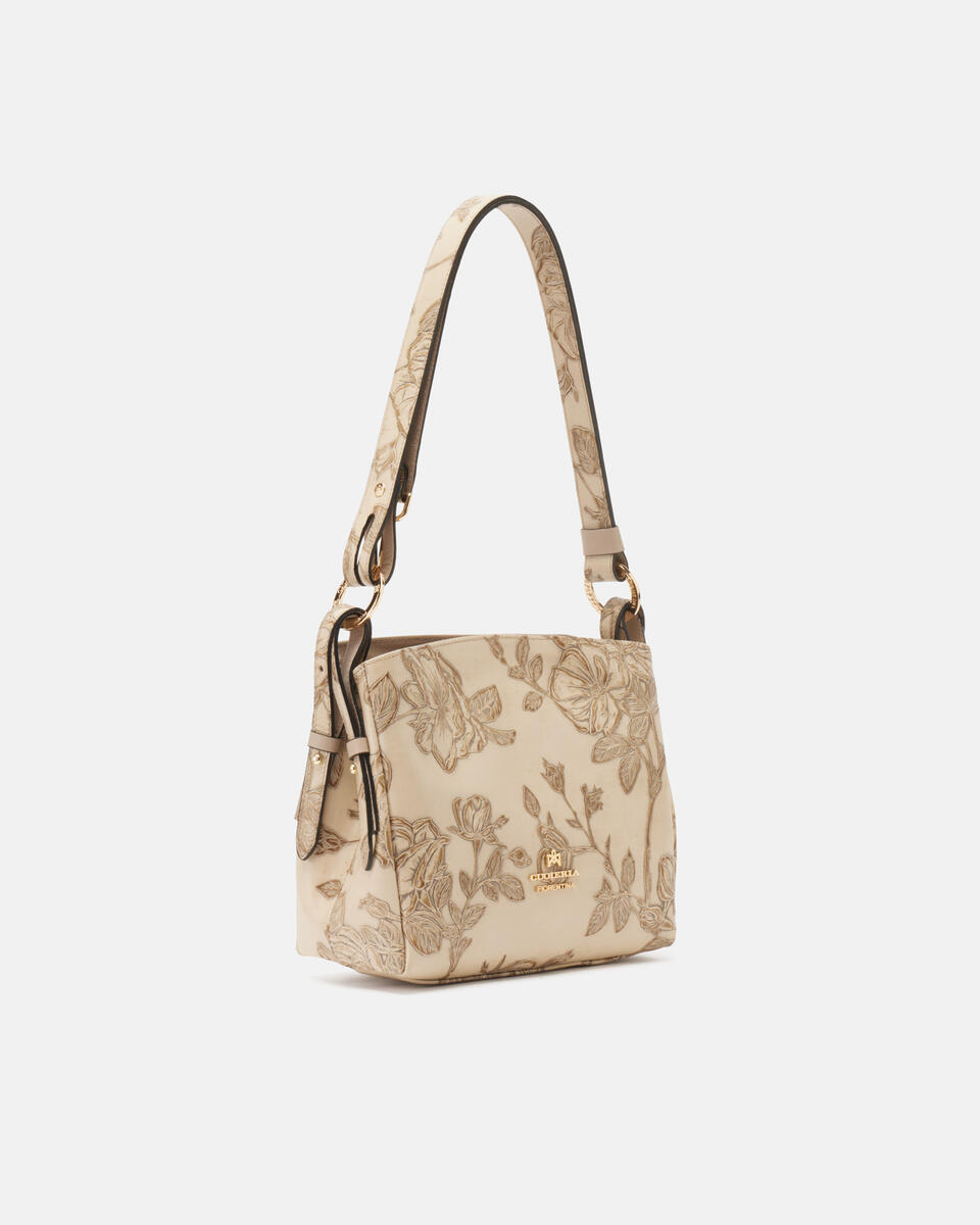 Small hobo bag Taupe  - Shoulder Bags - Women's Bags - Bags - Cuoieria Fiorentina