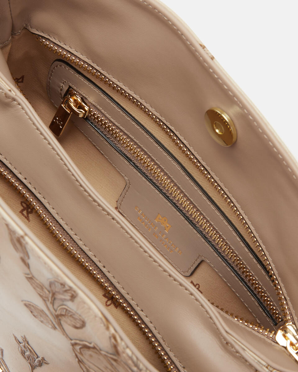 Small hobo bag Taupe  - Shoulder Bags - Women's Bags - Bags - Cuoieria Fiorentina