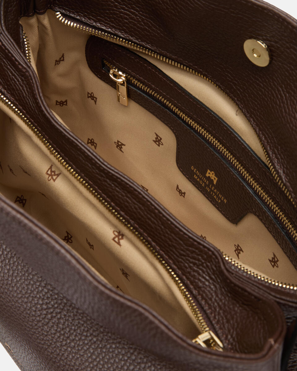 HOBO BAG Chocolate  - Shoulder Bags - Women's Bags - Bags - Cuoieria Fiorentina