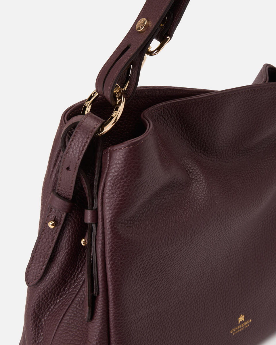 HOBO BAG Coffee  - Shoulder Bags - Women's Bags - Bags - Cuoieria Fiorentina