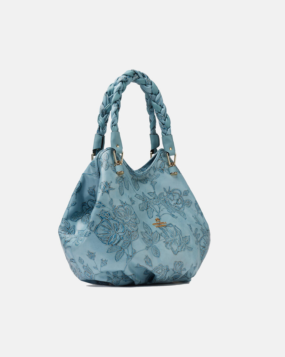 SHOPPING BAG Light blue  - Shoulder Bags - Women's Bags - Bags - Cuoieria Fiorentina