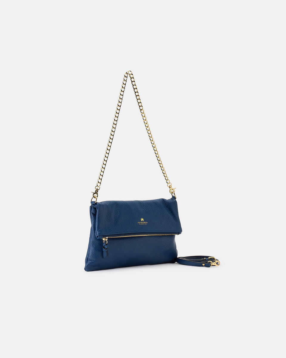 Velvet Borsa a tracolla reversibile condoppia bandoliera in metallo Oceano  - Borse A Spalla - Borse Donna - Borse - Cuoieria Fiorentina