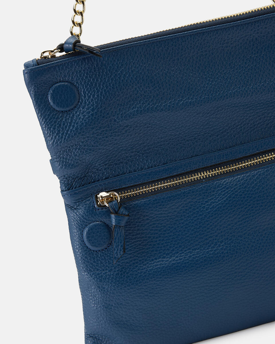 Velvet Borsa a tracolla reversibile condoppia bandoliera in metallo Oceano  - Borse A Spalla - Borse Donna - Borse - Cuoieria Fiorentina