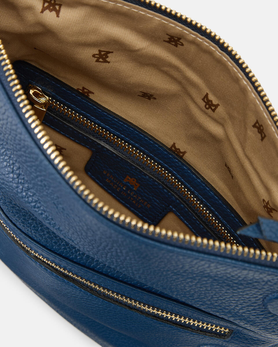 Velvet Borsa a tracolla reversibile condoppia bandoliera in metallo Oceano  - Borse A Spalla - Borse Donna - Borse - Cuoieria Fiorentina