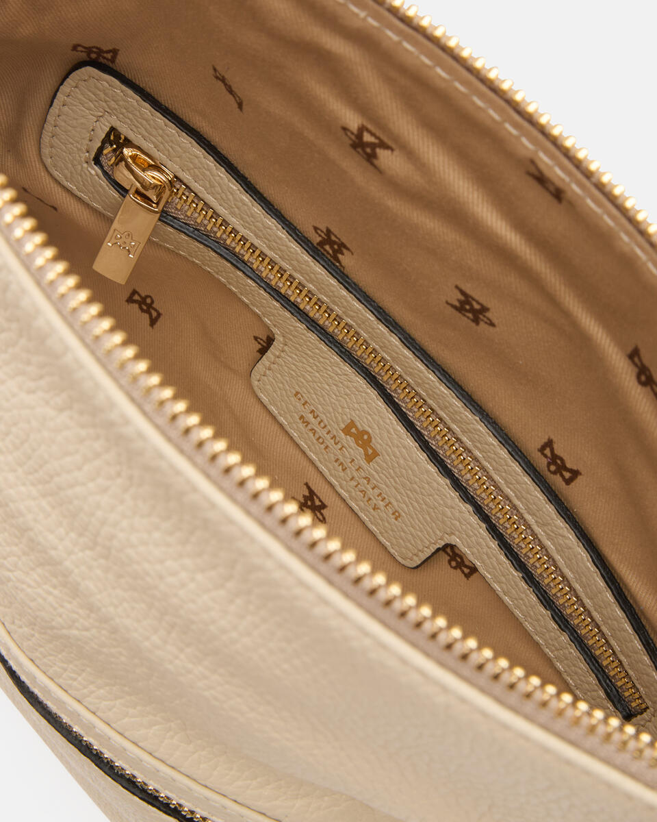 Velvet Borsa a tracolla reversibile condoppia bandoliera in metallo Prosecco  - Tracolla - Borse Donna - Borse - Cuoieria Fiorentina