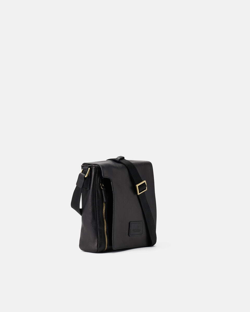 Tracolla Piccola in Cuoio Nero  - Tracolla - Borse Uomo - Borse - Cuoieria Fiorentina