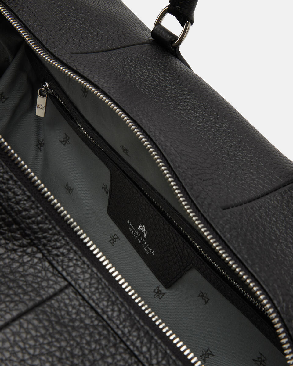 WEEKENDER Black  - Travel Bags - Men's Bags - Bags - Cuoieria Fiorentina