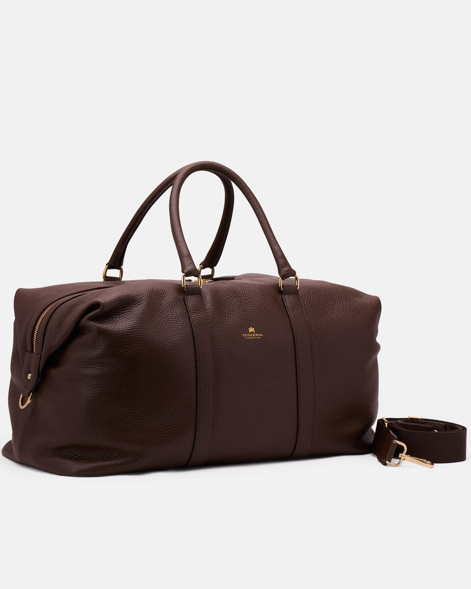 WEEKENDER Chocolate  - Travel Bags - Travel Bags - Cuoieria Fiorentina
