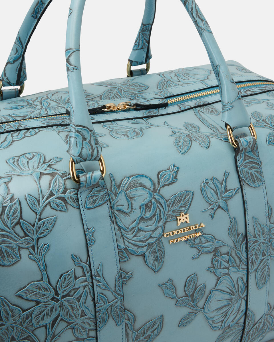 Weekender in mimi Celeste  - Borse Da Viaggio - Borse Da Viaggio - Cuoieria Fiorentina