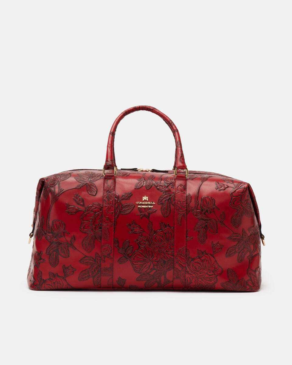 Weekender in mimi Rosso  - Borse Da Viaggio - Borse Da Viaggio - Cuoieria Fiorentina
