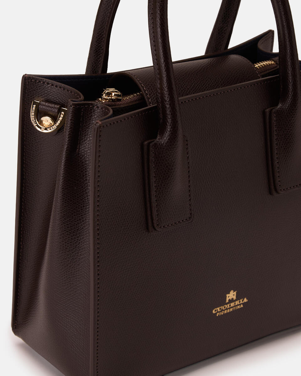 Small tote bag Dark brown  - Tote Bags - Women's Bags - Bags - Cuoieria Fiorentina