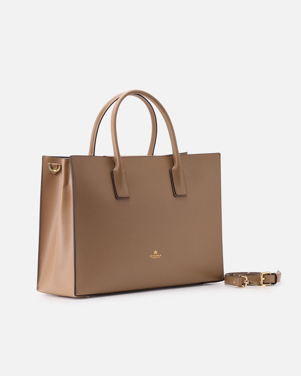 Alice big tote bag squadrata Desert  - Tote Bag - Borse Donna - Borse - Cuoieria Fiorentina