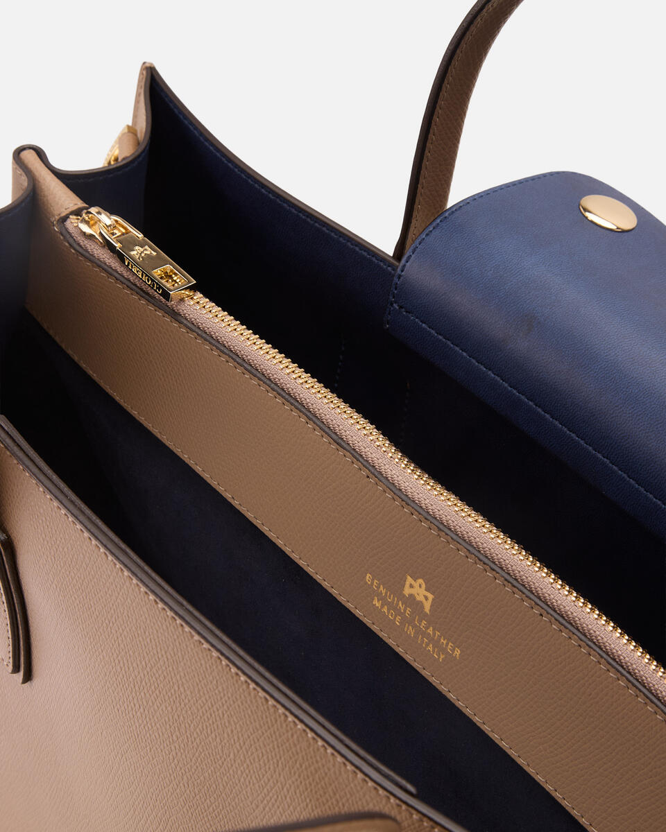 Alice big tote bag squadrata Desert  - Tote Bag - Borse Donna - Borse - Cuoieria Fiorentina
