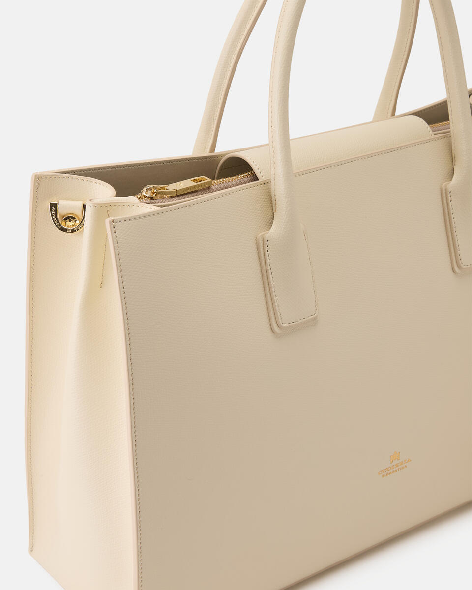 Alice big tote bag squadrata Prosecco  - Tote Bag - Borse Donna - Borse - Cuoieria Fiorentina