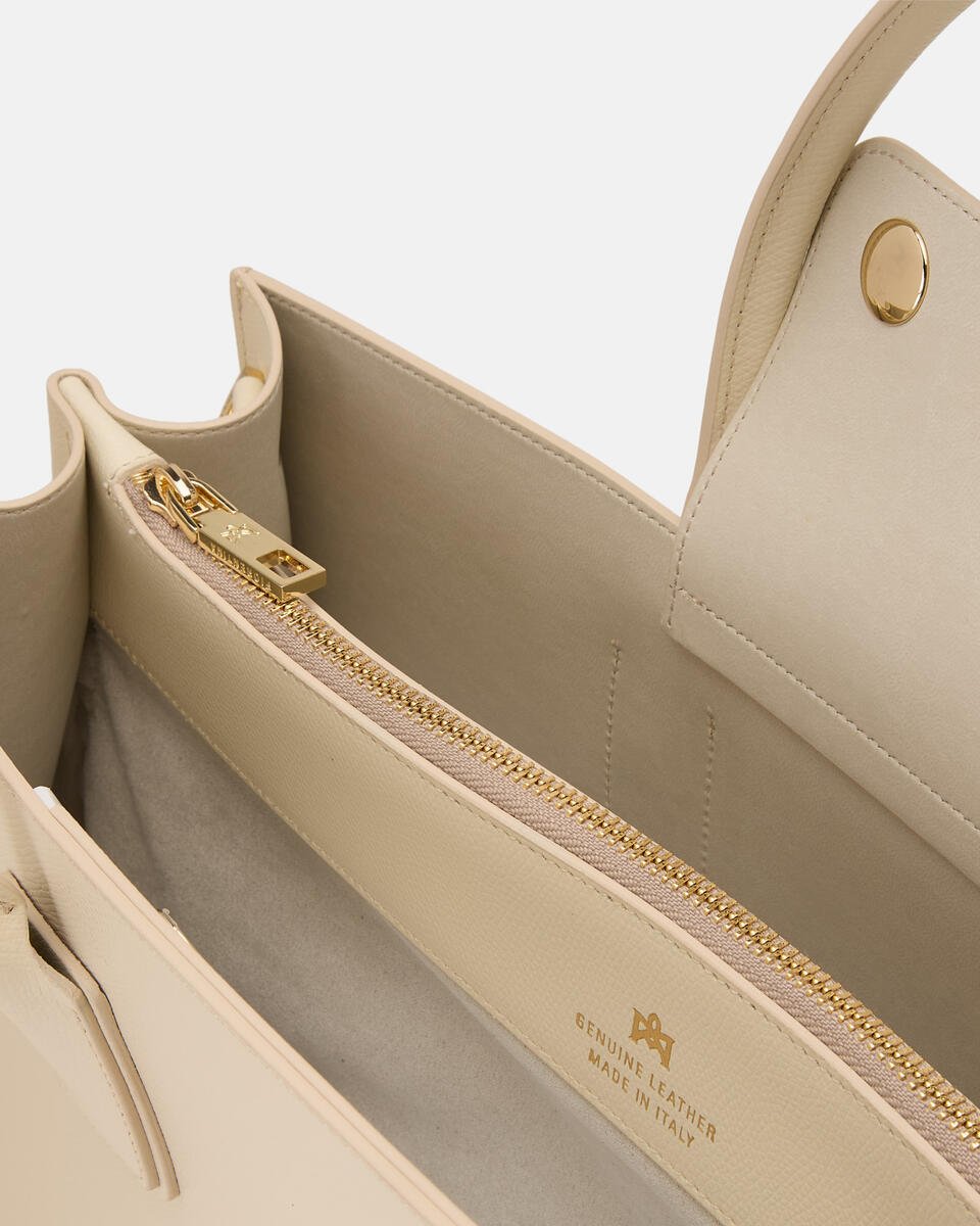 Alice big tote bag squadrata Prosecco  - Tote Bag - Borse Donna - Borse - Cuoieria Fiorentina