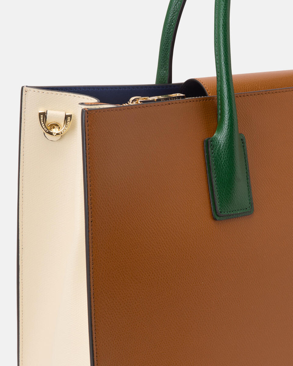Alice big tote bag squadrata 3 colori Lionproseccoaloe  - Tote Bag - Borse Donna - Borse - Cuoieria Fiorentina