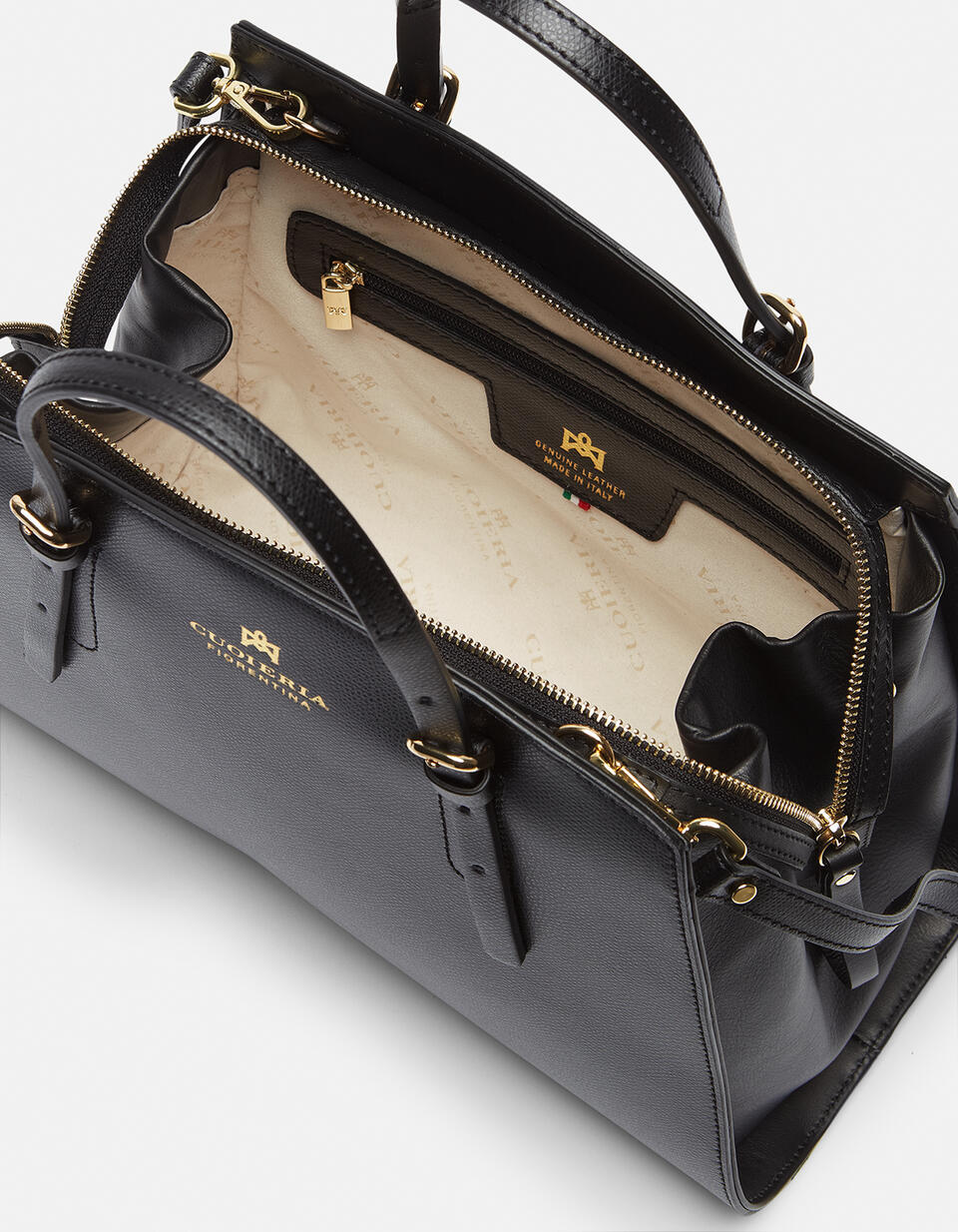 TOTE BAG Black  - Tote Bags - Women's Bags - Bags - Cuoieria Fiorentina