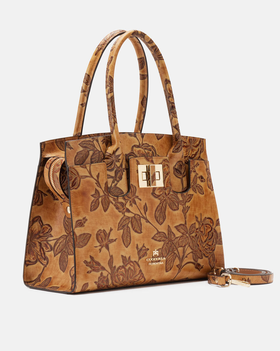 Mimi medium tote bag con dettagli in metallo Beige  - Tote Bag - Borse Donna - Borse - Cuoieria Fiorentina
