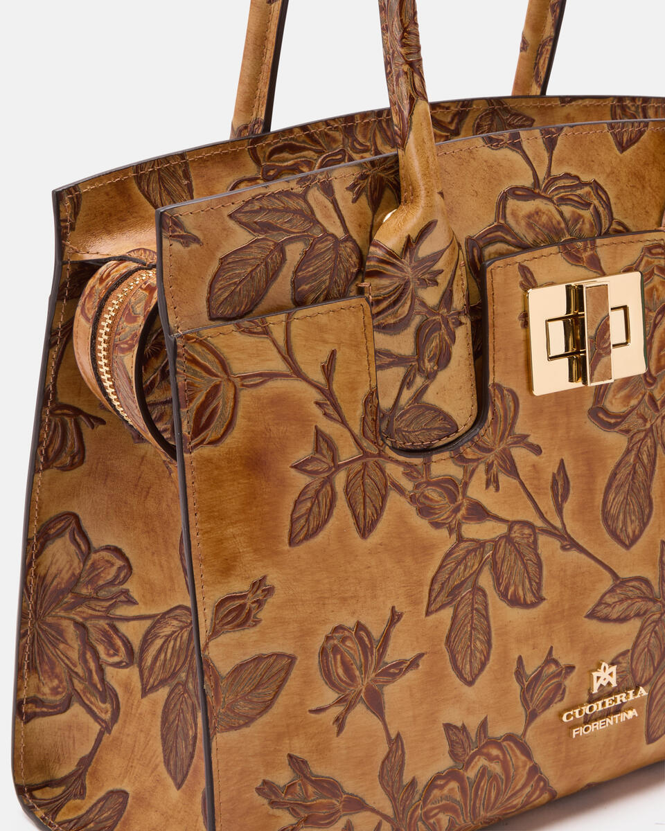 Mimi medium tote bag con dettagli in metallo Beige  - Tote Bag - Borse Donna - Borse - Cuoieria Fiorentina