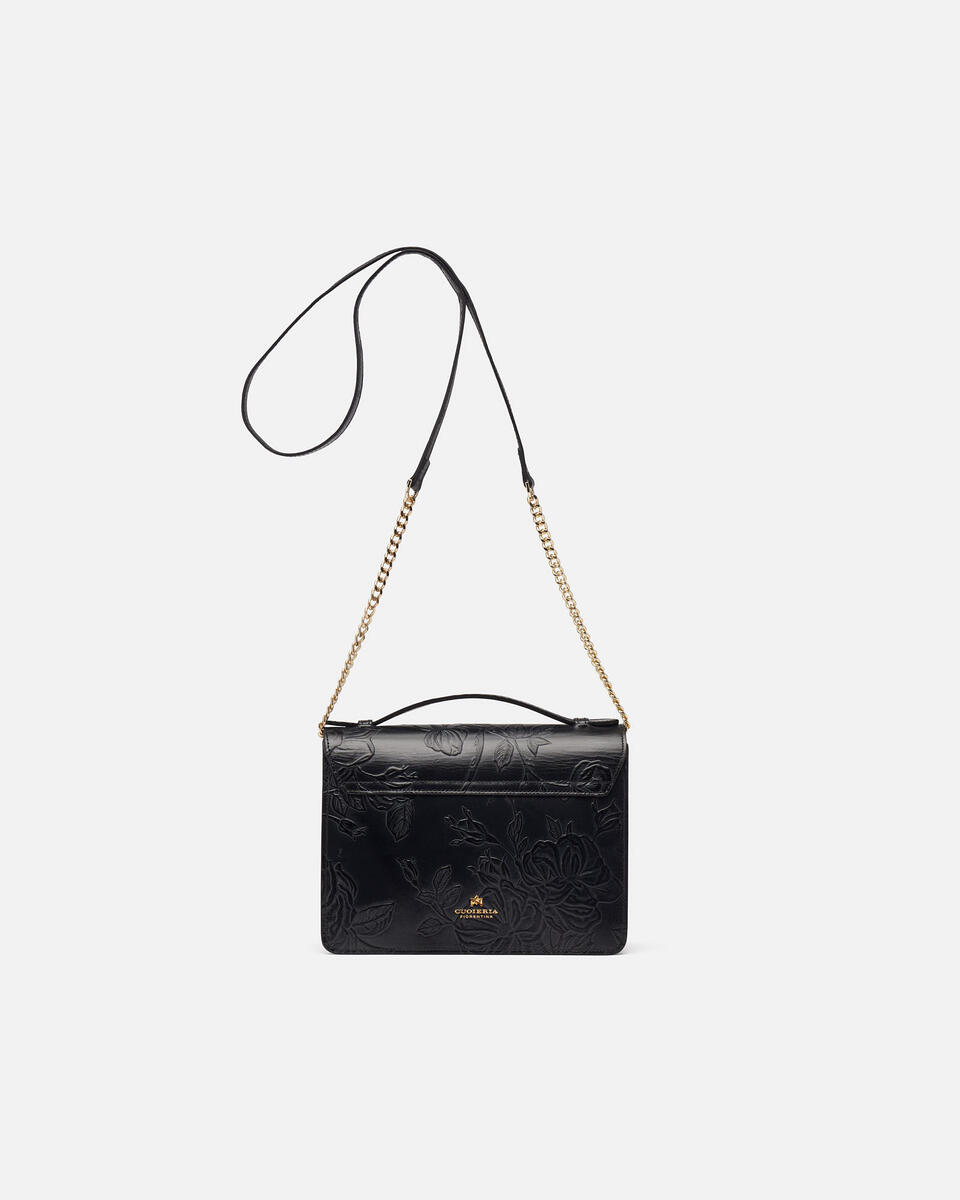 Mimi big crossbodyclutch con tracolla in pelle e metallo Nero  - Mini Bag - Borse Donna - Borse - Cuoieria Fiorentina