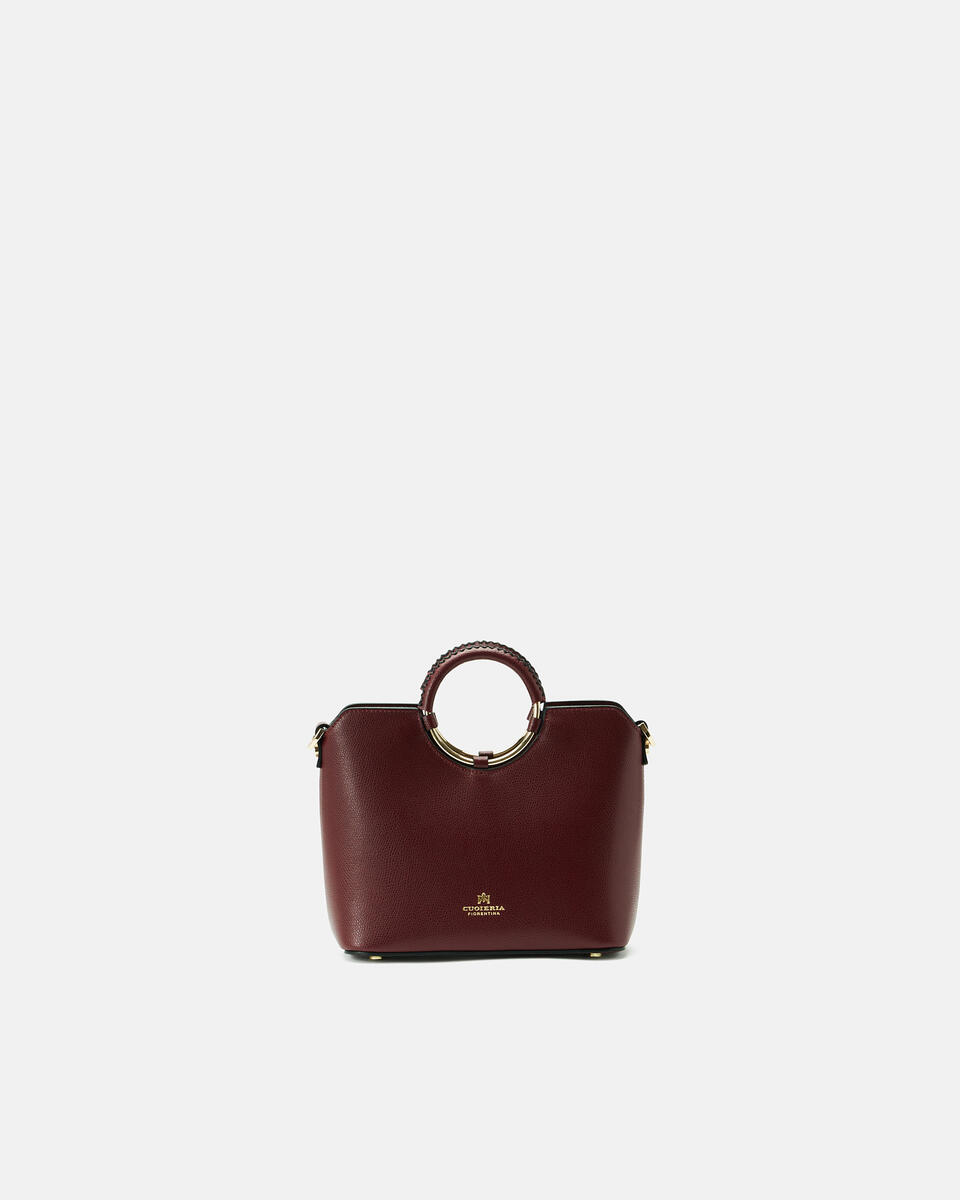 Oblò Mini Xbody in vitello palmellato Bordeaux  - Tote Bag - Borse Donna - Borse - Cuoieria Fiorentina