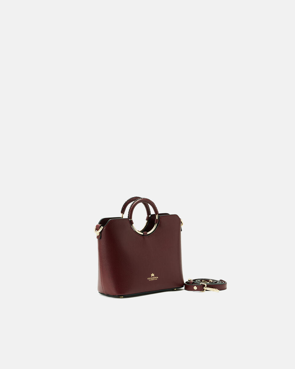 Oblò Mini Xbody in vitello palmellato Bordeaux  - Tote Bag - Borse Donna - Borse - Cuoieria Fiorentina