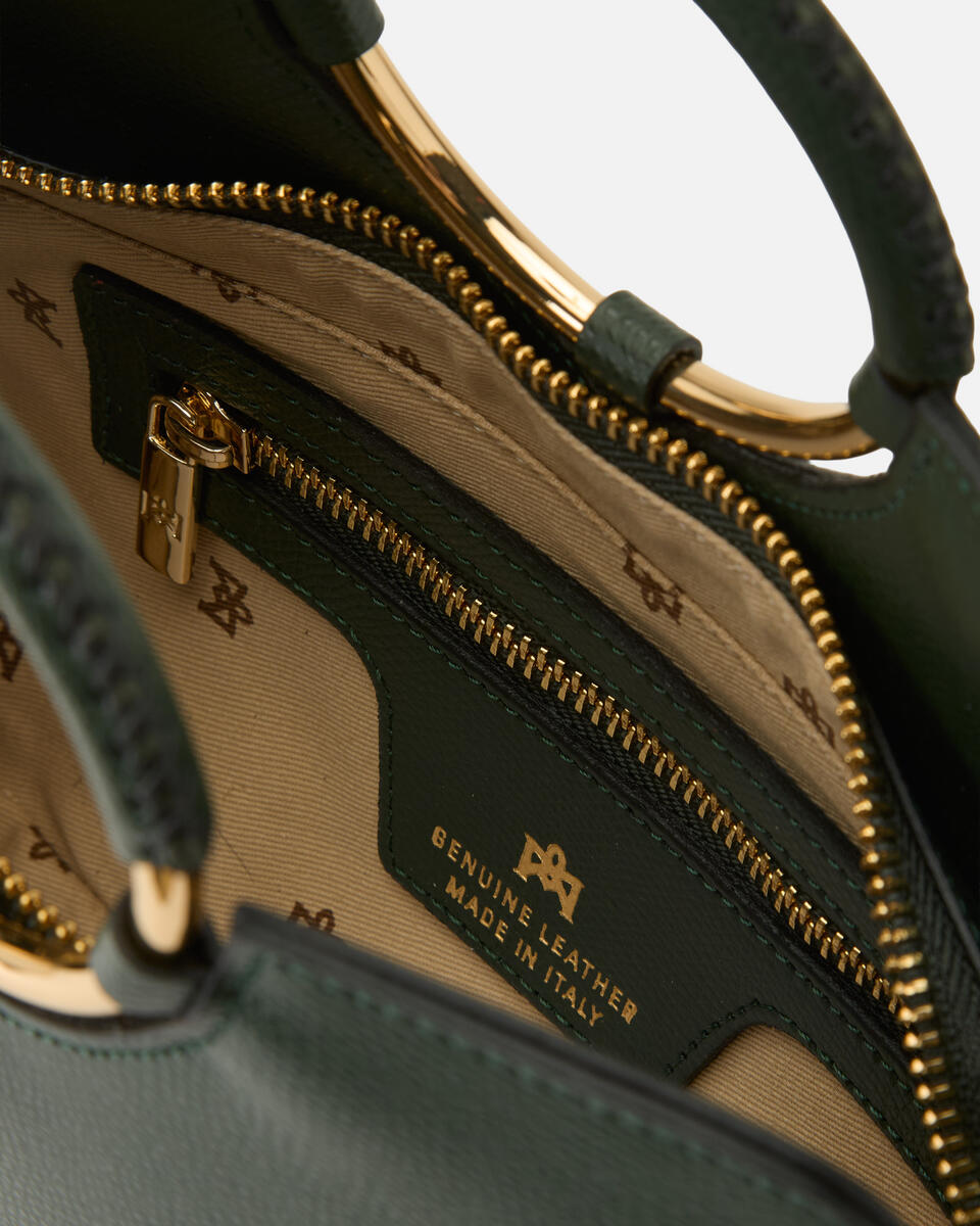 Oblò Mini Xbody in vitello palmellato Muschio  - Tote Bag - Borse Donna - Borse - Cuoieria Fiorentina