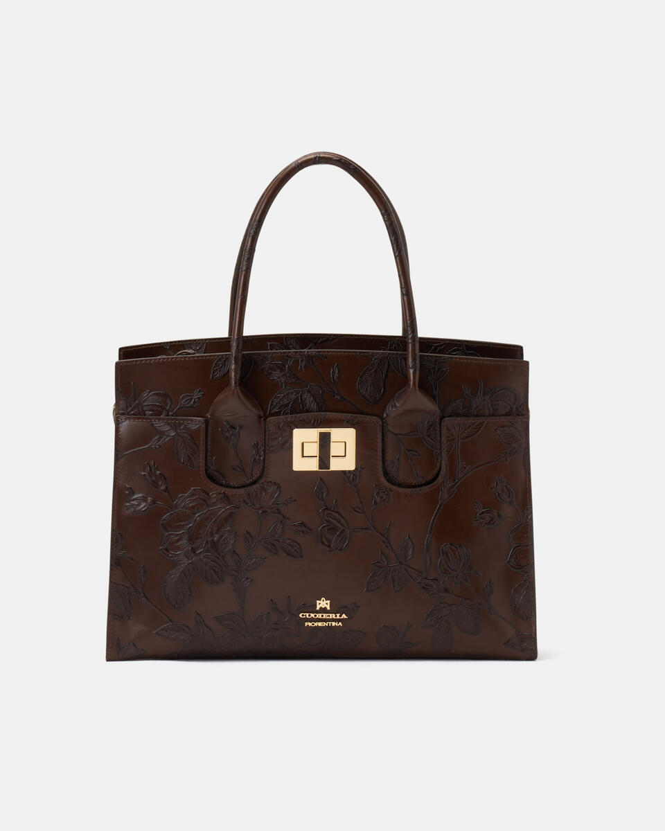 Large tote bag Mahogany  - Tote Bags - Women's Bags - Bags - Cuoieria Fiorentina
