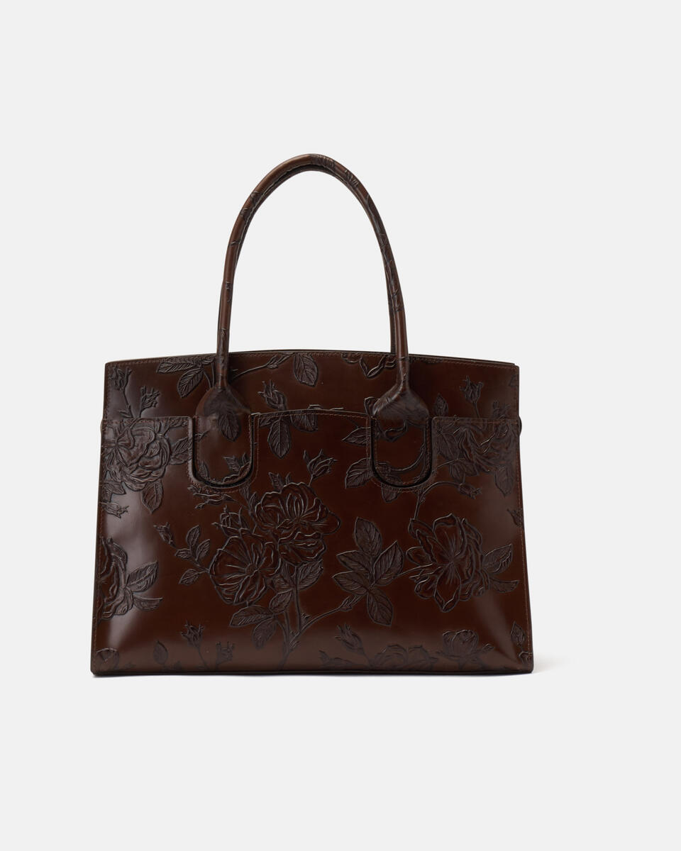 Large tote bag Mahogany  - Tote Bags - Women's Bags - Bags - Cuoieria Fiorentina