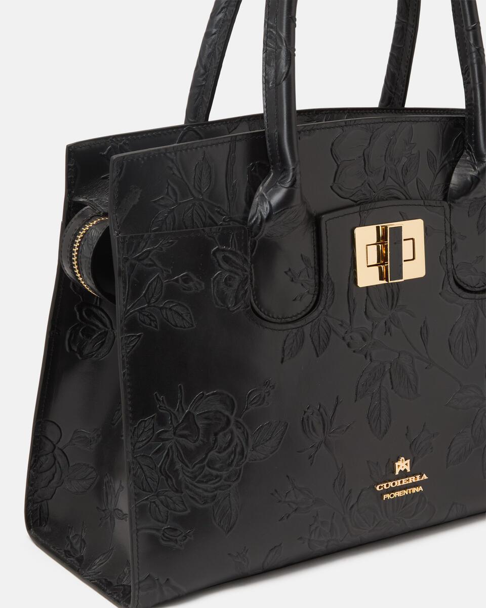 Large tote bag Black  - Tote Bags - Women's Bags - Bags - Cuoieria Fiorentina