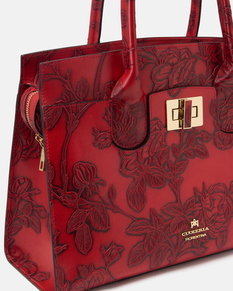 Large tote bag Red  - Tote Bags - Women's Bags - Bags - Cuoieria Fiorentina