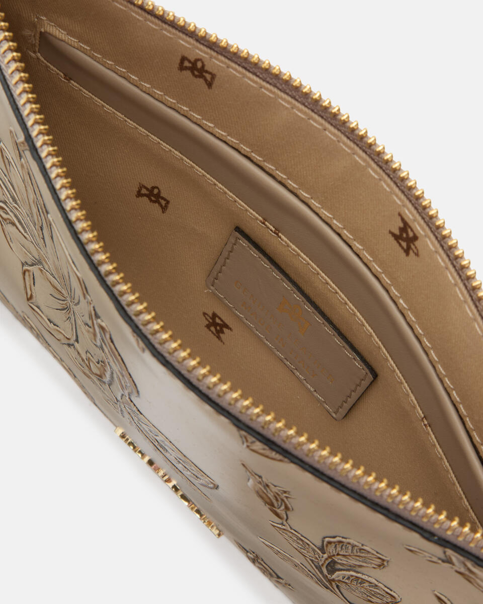 pochette Taupe  - Clutch Bags - Women's Bags - Bags - Cuoieria Fiorentina