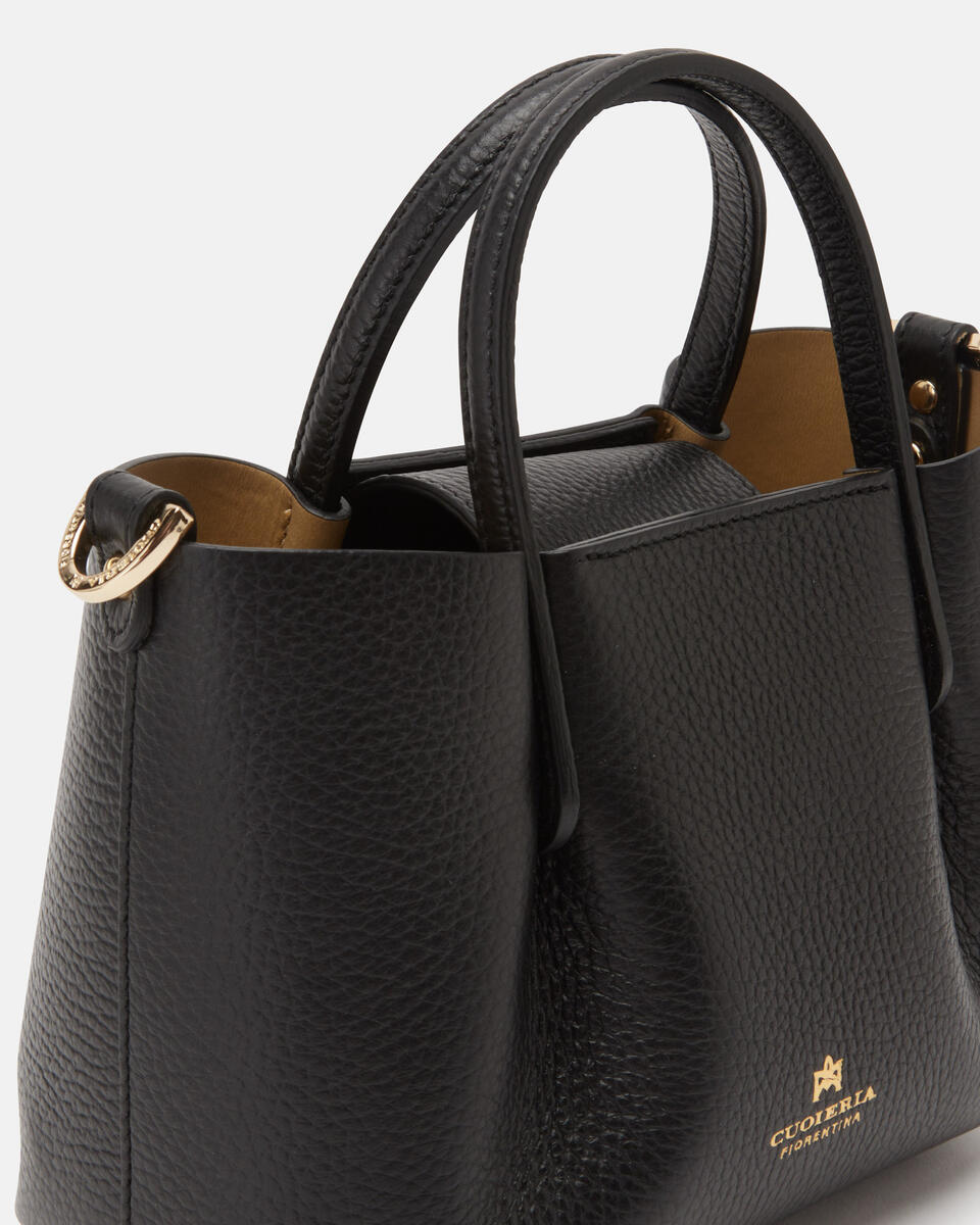 Mini tote bag Black  - Tote Bags - Women's Bags - Bags - Cuoieria Fiorentina