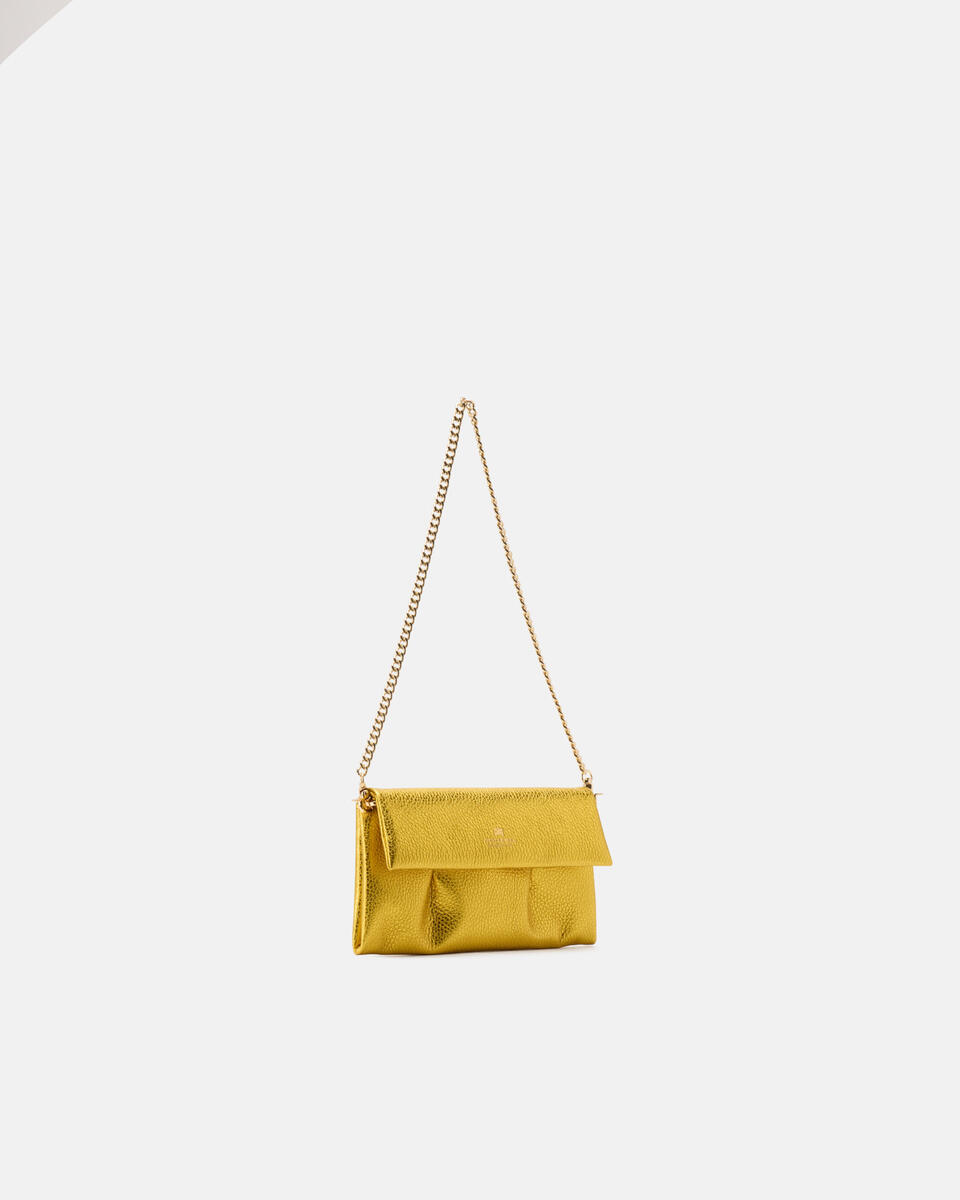 Candy pochette Dollaro Metal Giallo  - Cuoieria Fiorentina