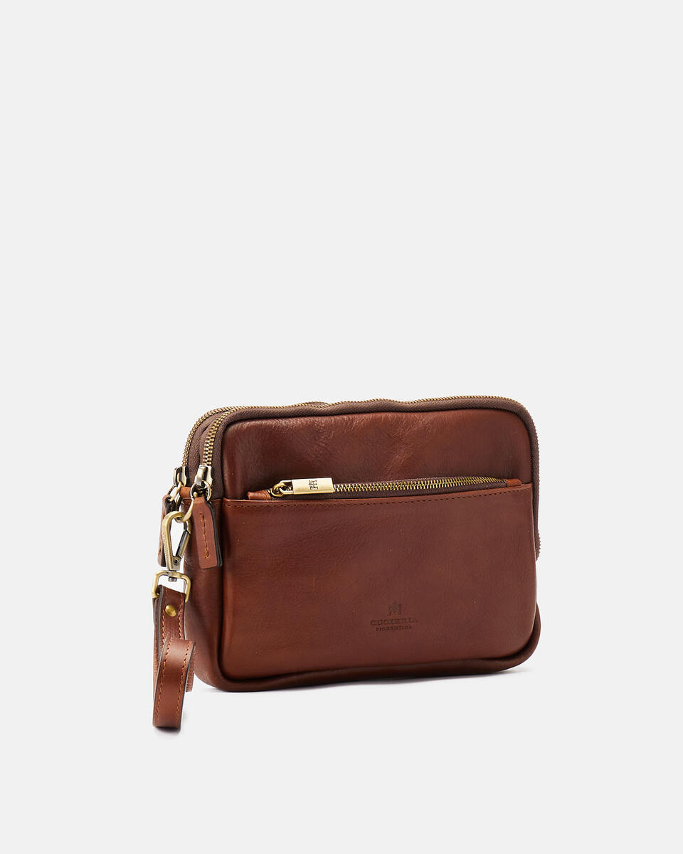 W&C Pochette Piccola Marrone  - Pochette - Borse Uomo - Borse - Cuoieria Fiorentina