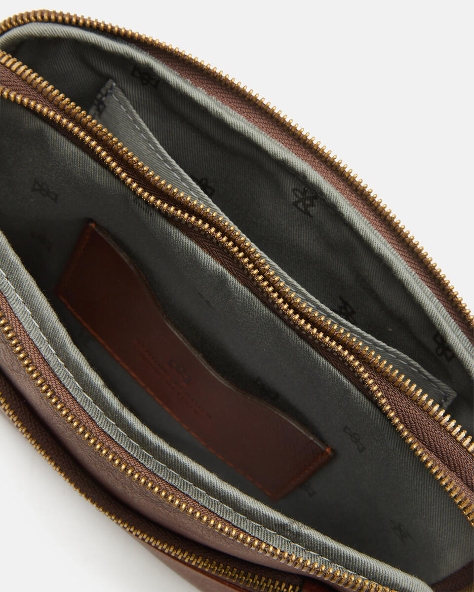 W&C Pochette Piccola Marrone  - Pochette - Borse Uomo - Borse - Cuoieria Fiorentina