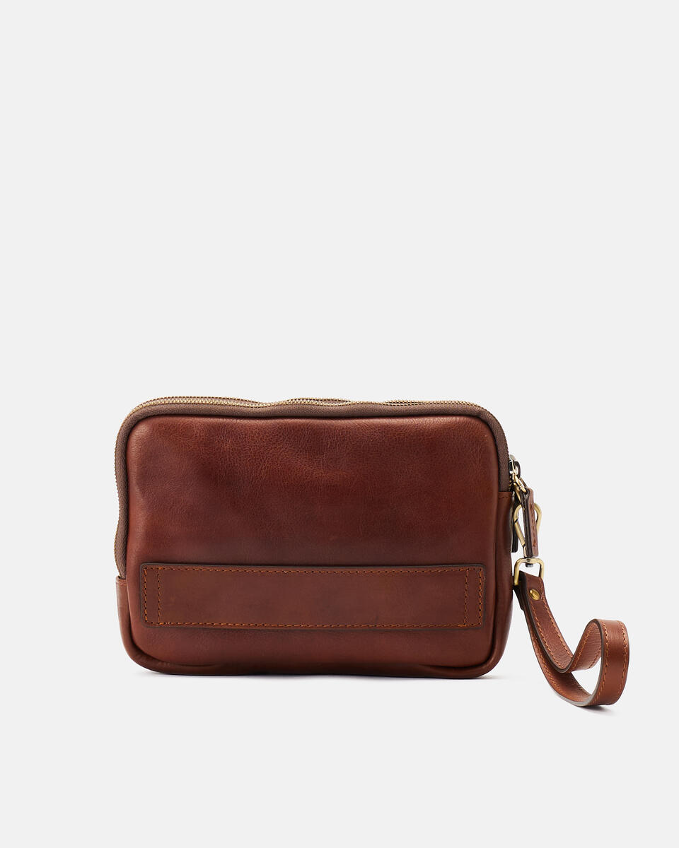 W&C Pochette Piccola Marrone  - Pochette - Borse Uomo - Borse - Cuoieria Fiorentina