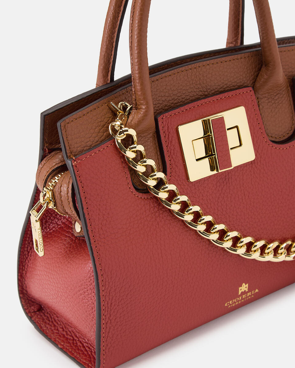 Bella Soft Small Tote Brickcaramel  - Tote Bag - Borse Donna - Borse - Cuoieria Fiorentina