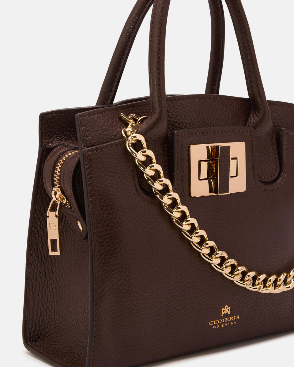 Bella Soft Small Tote Cioccolato  - Tote Bag - Borse Donna - Borse - Cuoieria Fiorentina