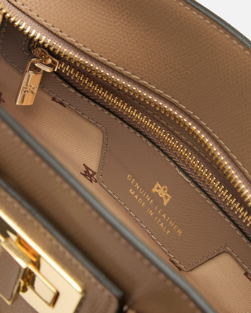 Bella Mini tote in Vitello micro grain Desert  - Tote Bag - Borse Donna - Borse - Cuoieria Fiorentina