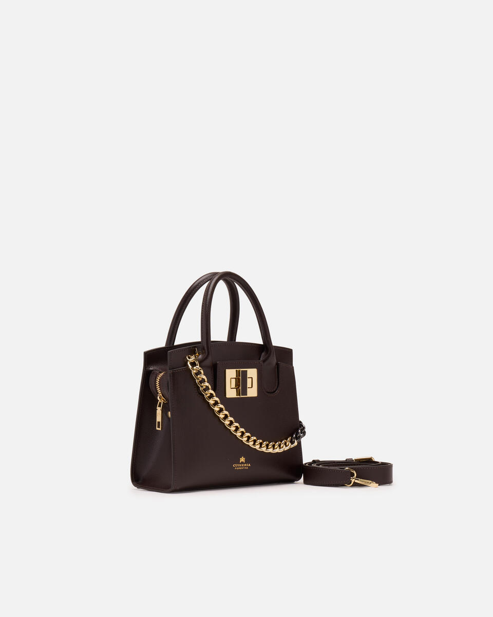 Small tote bag Dark brown  - Tote Bags - Women's Bags - Bags - Cuoieria Fiorentina