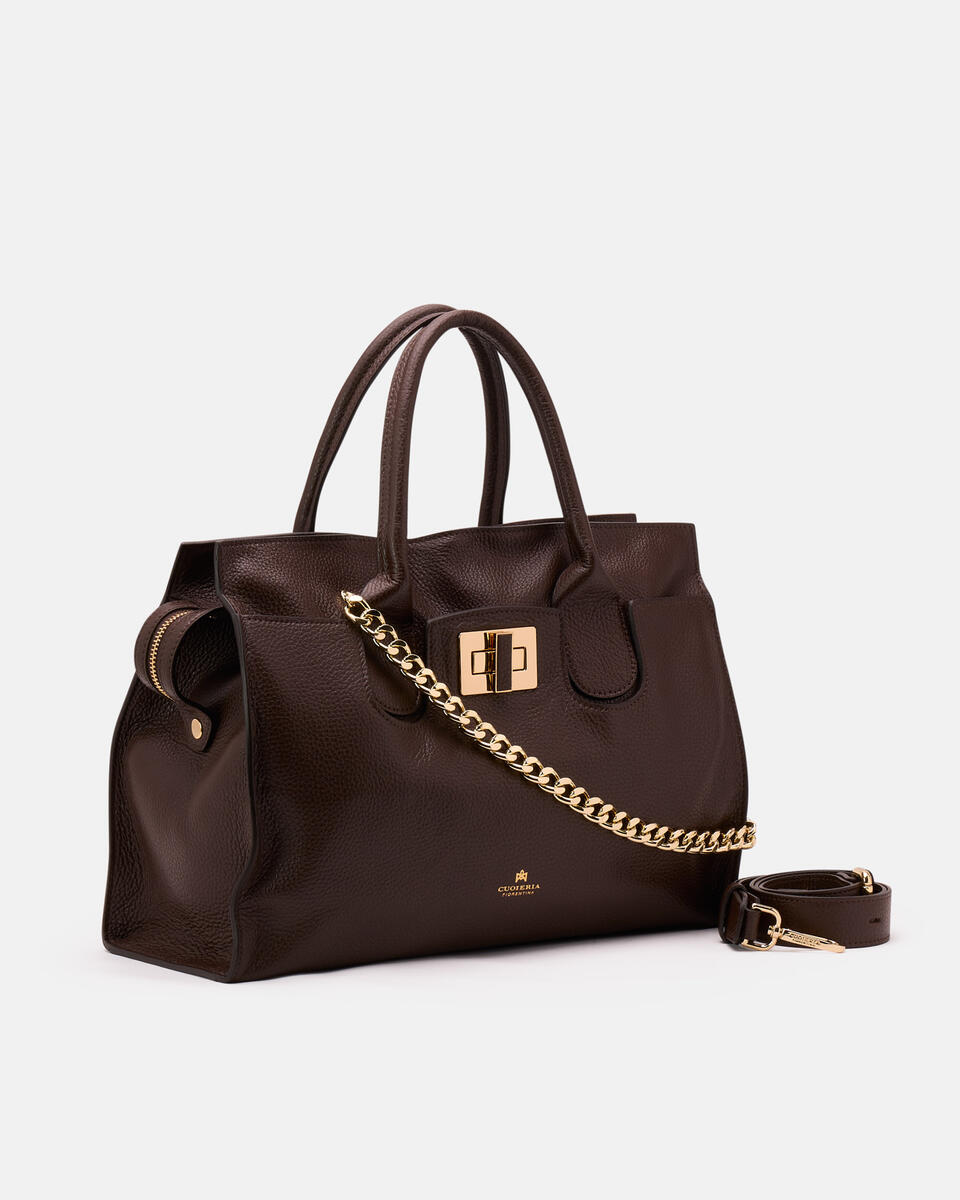 Bella Soft Large Tote Cioccolato  - Tote Bag - Borse Donna - Borse - Cuoieria Fiorentina