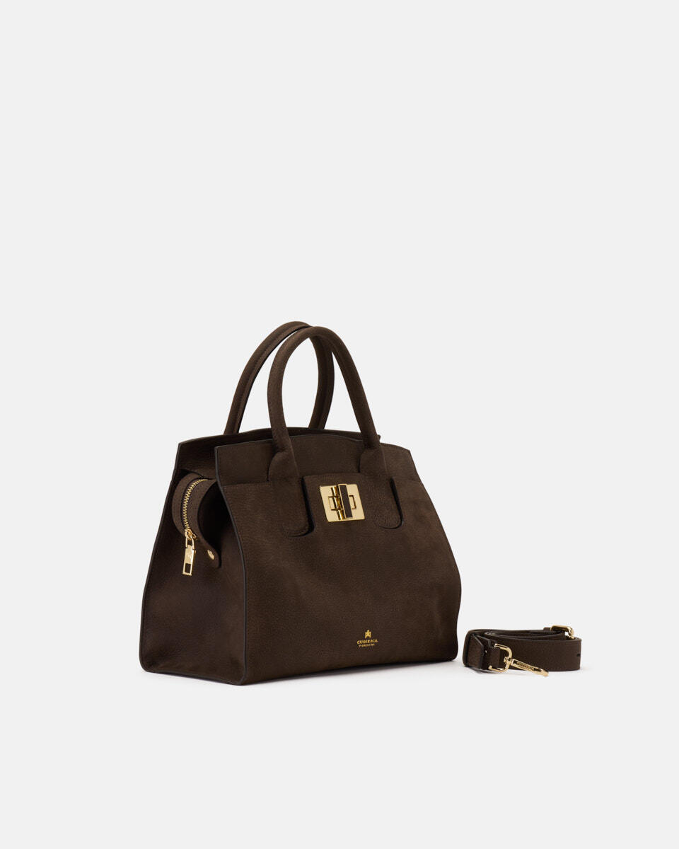 Bella Soft Medium Tote Cioccolato  - Tote Bag - Borse Donna - Borse - Cuoieria Fiorentina