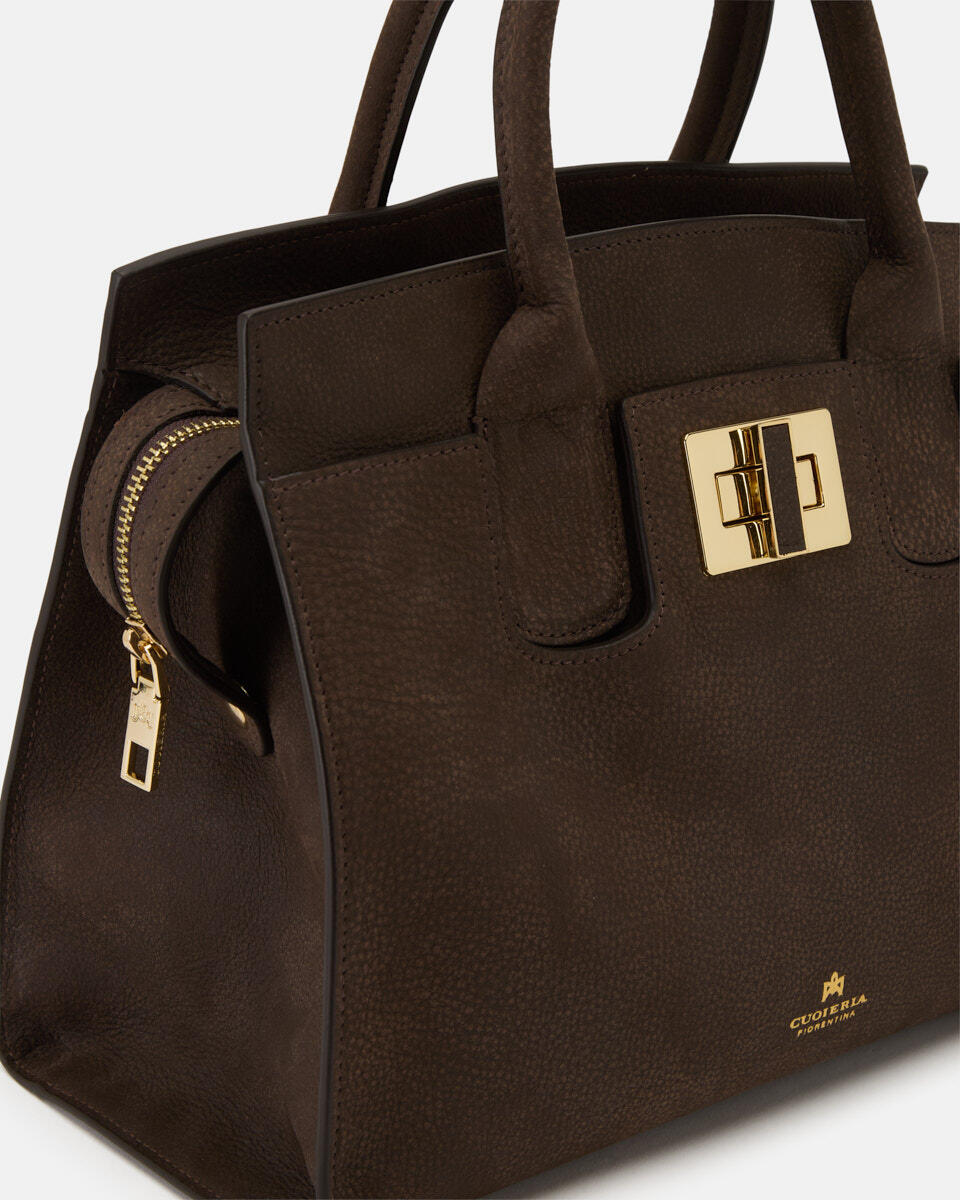 Bella Soft Medium Tote Cioccolato  - Tote Bag - Borse Donna - Borse - Cuoieria Fiorentina