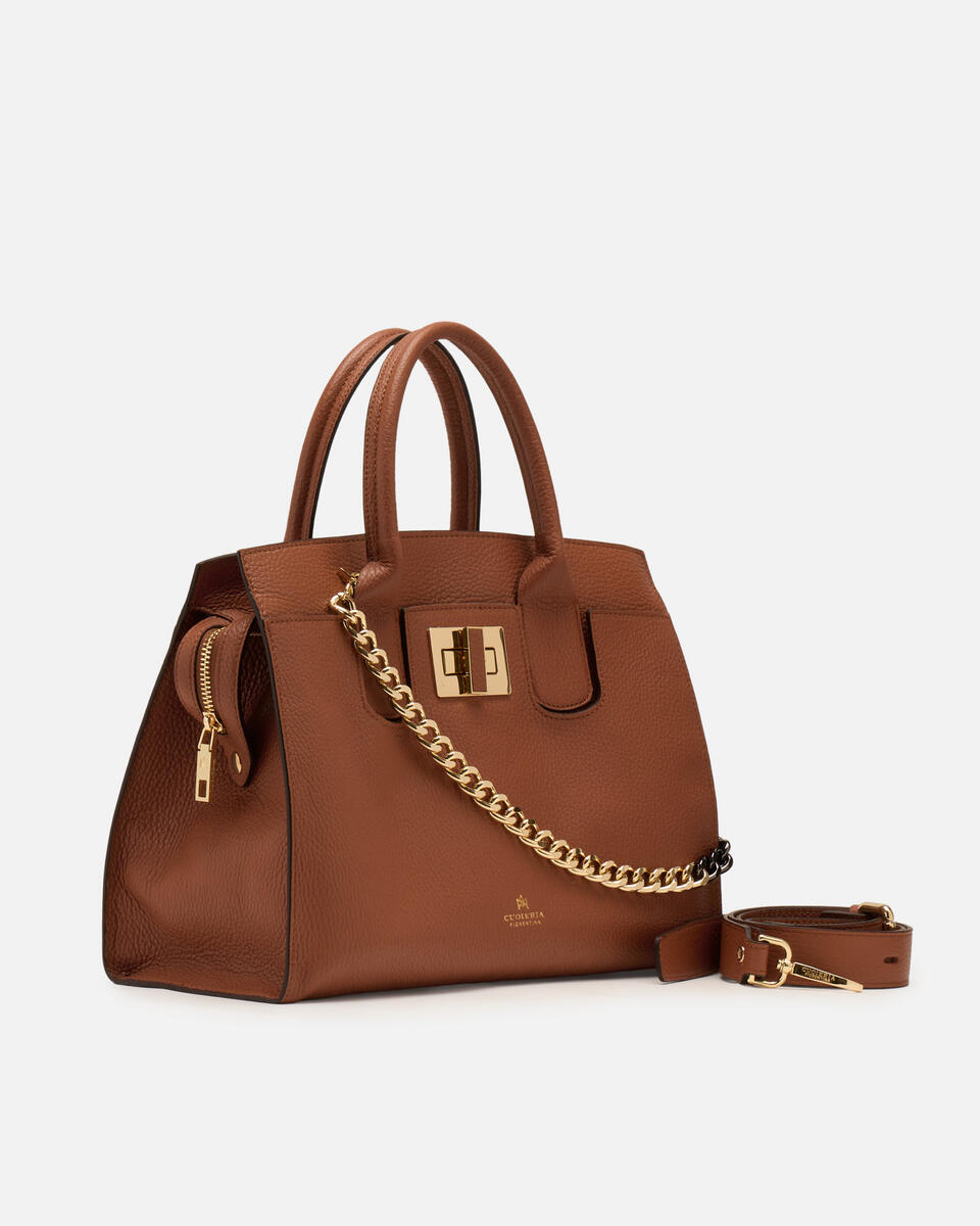 Bella Soft Medium Tote Caramel  - Tote Bag - Borse Donna - Borse - Cuoieria Fiorentina