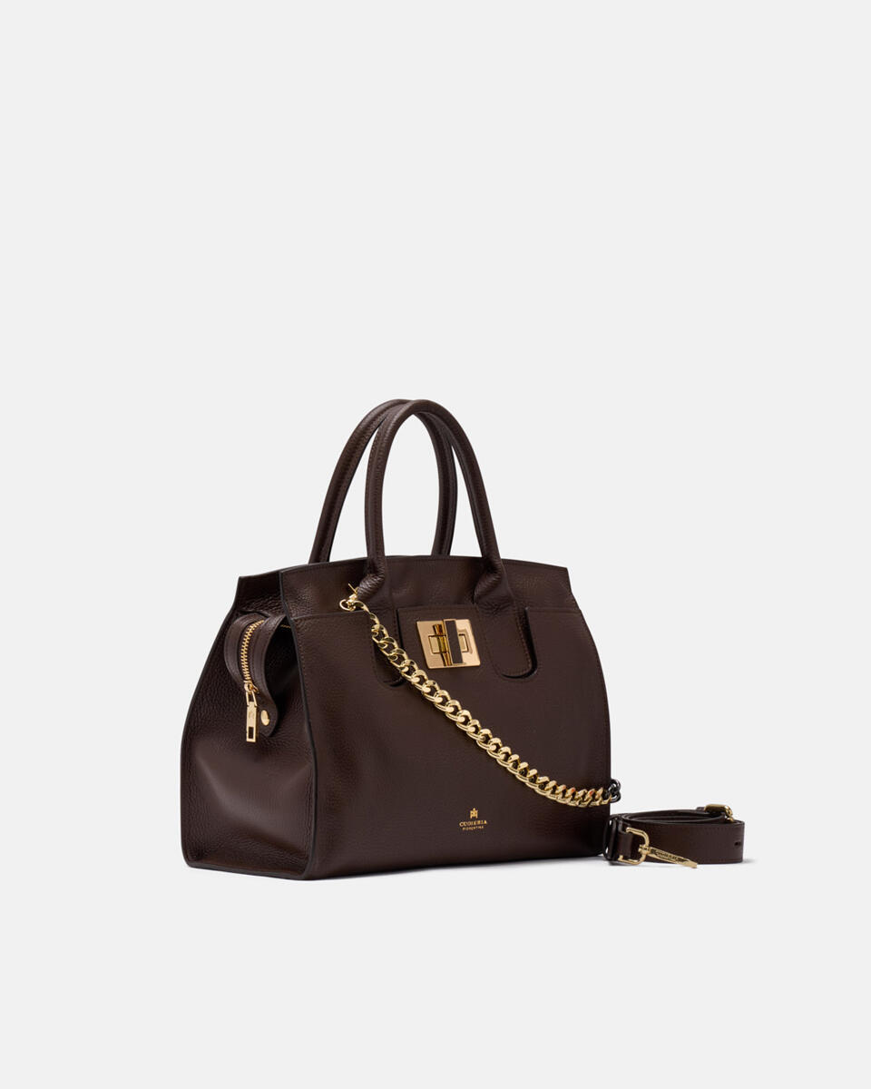 TOTE BAG Chocolate  - Tote Bags - Women's Bags - Bags - Cuoieria Fiorentina