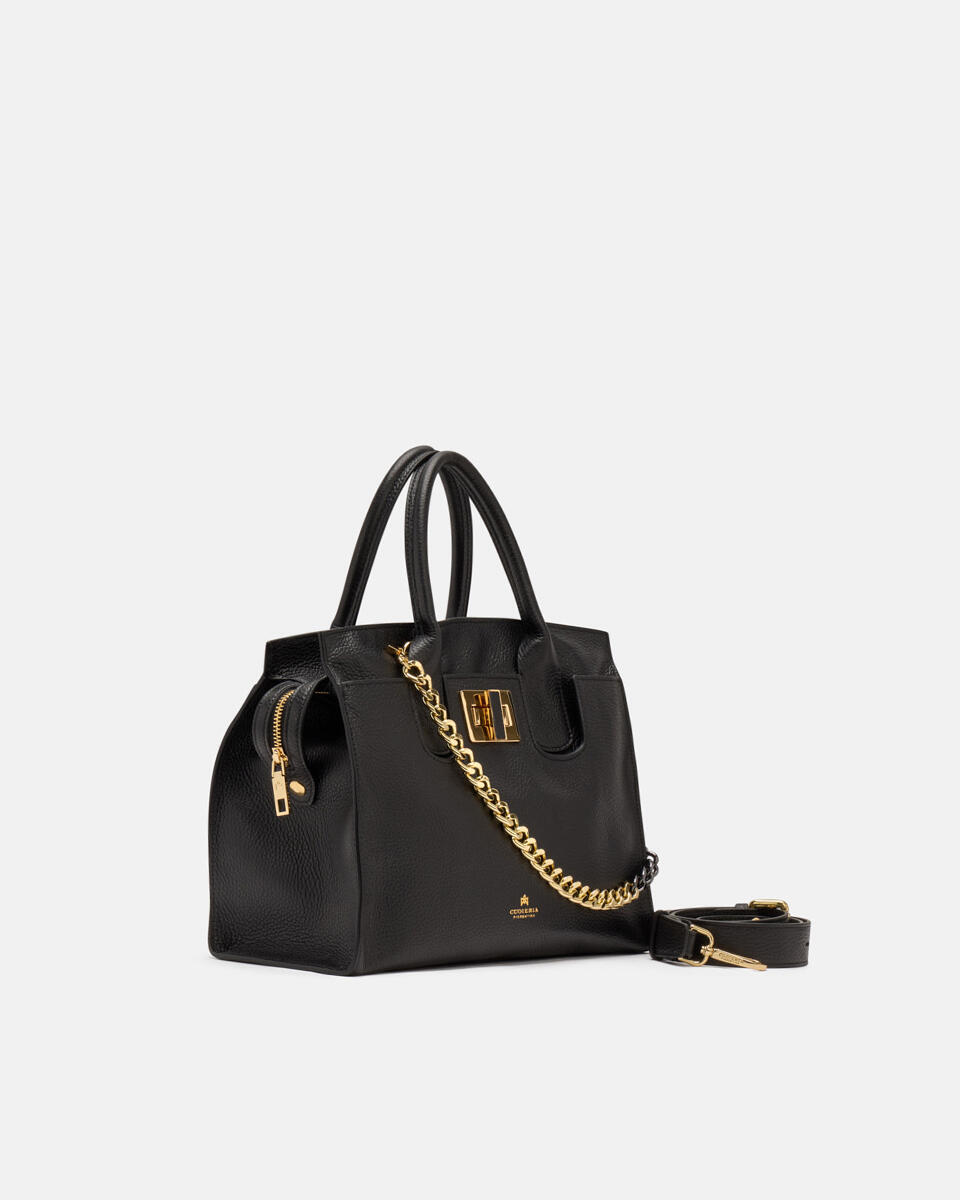 Bella Soft Medium Tote Nero  - Tote Bag - Borse Donna - Borse - Cuoieria Fiorentina