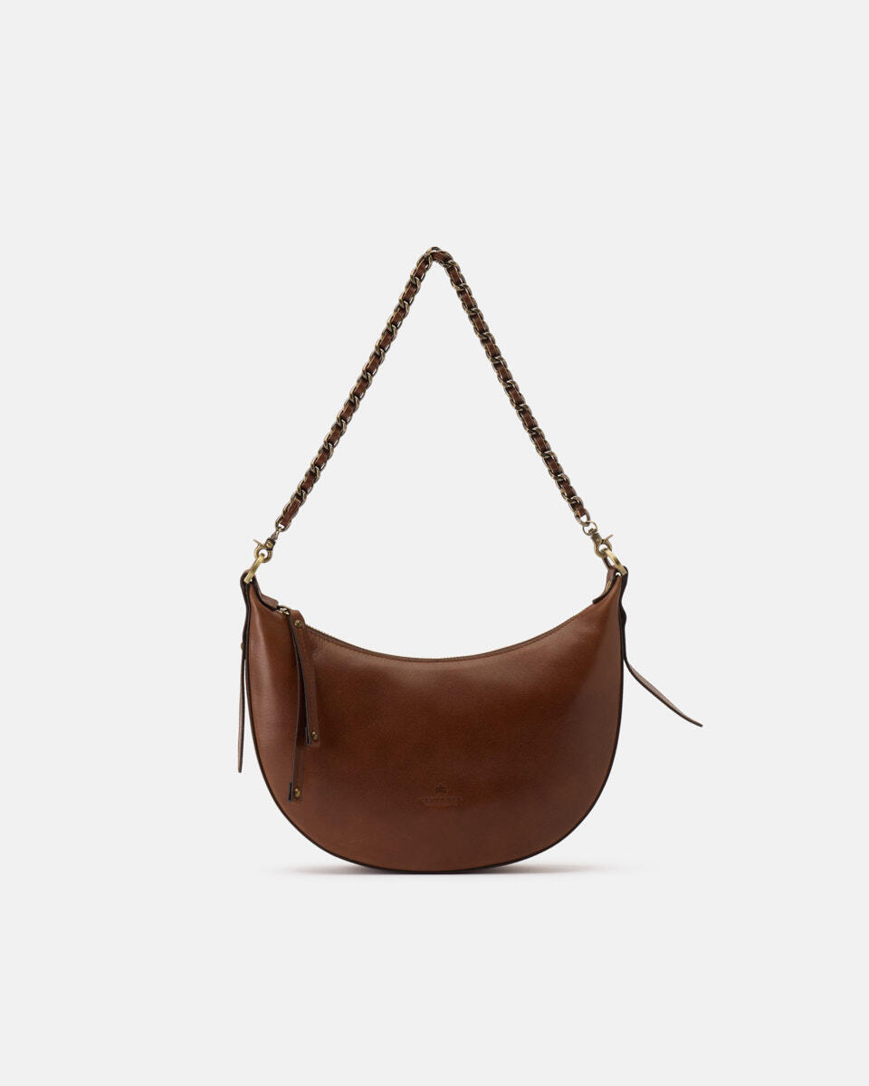 Eva Small Hobo Marrone  - Borse A Spalla - Borse Donna - Borse - Cuoieria Fiorentina